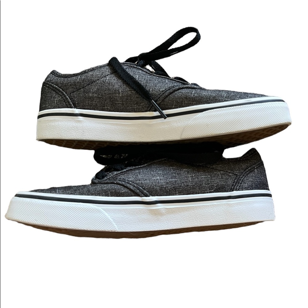 Grey Black Hawaiian Ocean Textile Vans